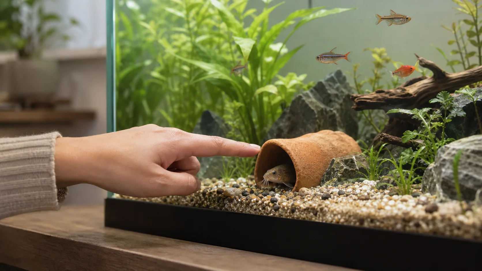 Aquarienfische im echten Tieralltag