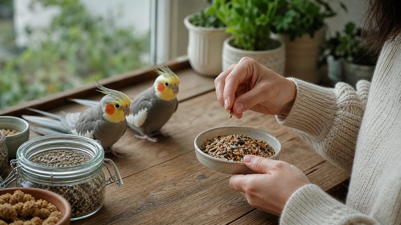Vogelfutter im echten Tieralltag