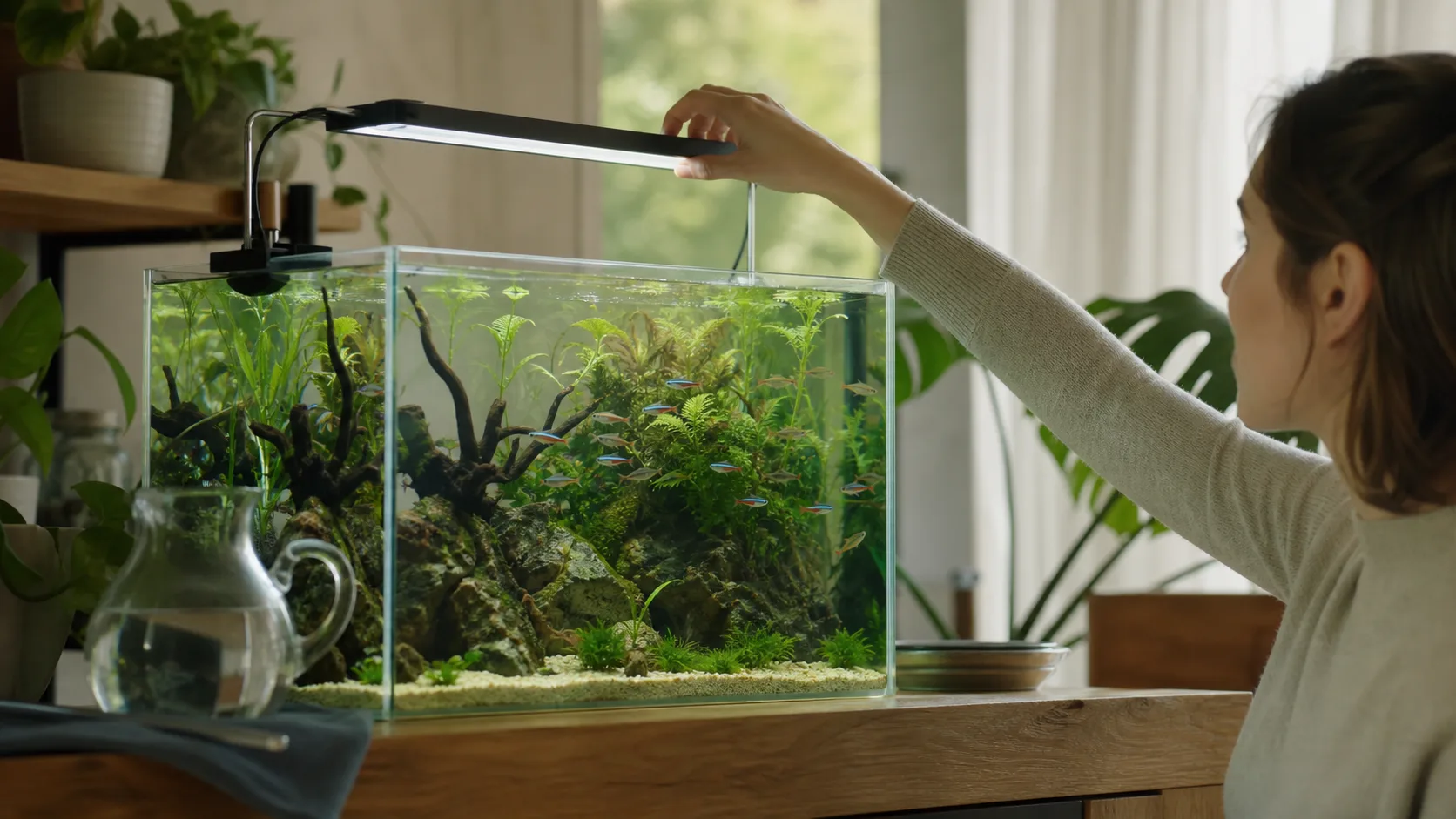Beleuchtung im Aquarium im passenden Tieralltag
