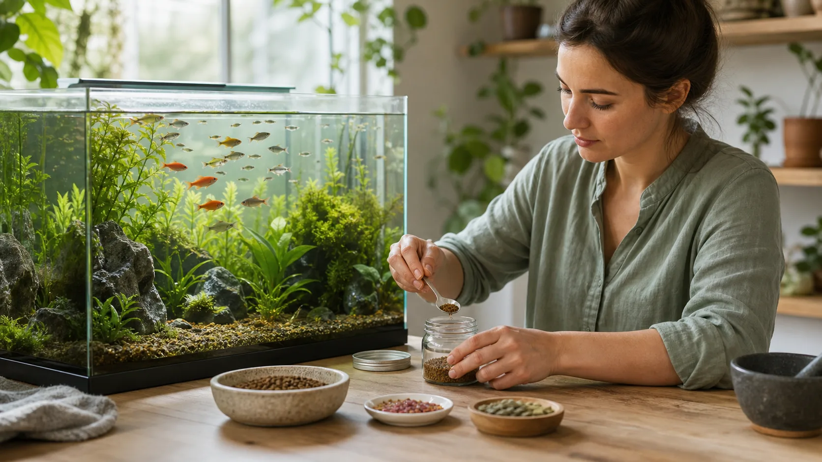 Futter im Aquarium im passenden Tieralltag