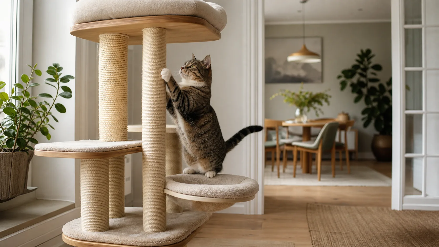 Kratzbaum für Katzen im passenden Tieralltag