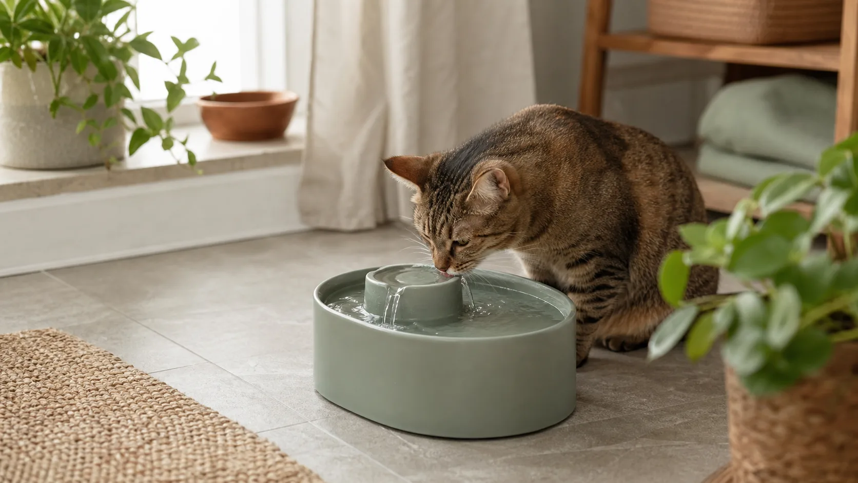 Trinkbrunnen für Katzen im passenden Tieralltag